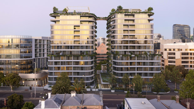 Artist’s render of The Raleigh, Goldfield’s BTR project on the corner of Punt Road and Raleigh Street, Windsor.