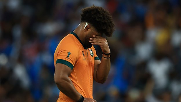 Rob Valetini after the Wallabies’ loss to Fiji at the World Cup in France.