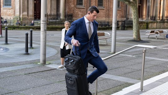 Ben Roberts-Smith outside the Federal Court in Sydney on Monday.