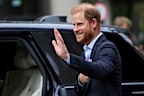 Prince Harry leaves the Centre for Blast Injury Studies at Imperial College London, in London, Sept. 10, 2025.