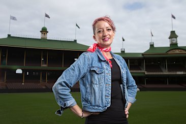 Luise Gordon, 38, from Marrickville who has metastatic breast cancer at the SCG.
