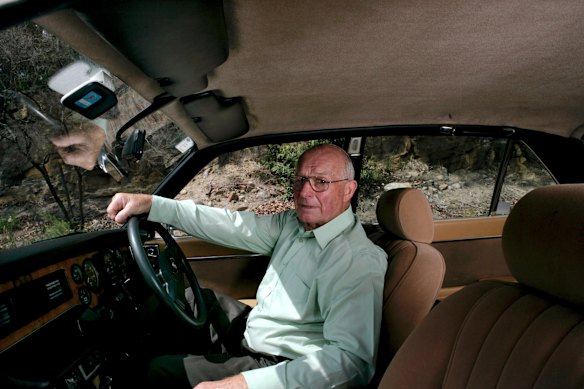 Rogerson in his Jag in 2009. 