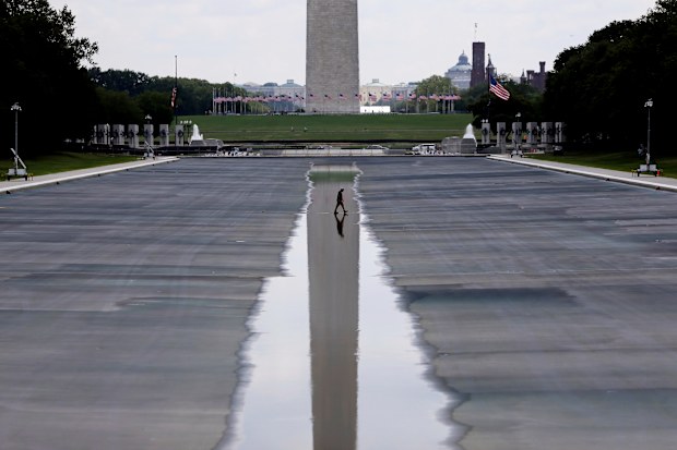 The Reflecting Pool has now been drained.