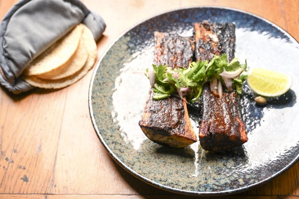 The go-to dish: Bone marrow cooked in adobo, a rich chilli-based sauce.