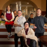 The Clifton Hotel team, including Guy Grossi (centre) and his sister Liz Grossi-Rodriguez (seated), and Marc Murphy (right).