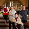 The Clifton Hotel team, including Guy Grossi (centre) and his sister Liz Grossi-Rodriguez (seated), and Marc Murphy (right).