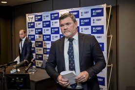 Rugby Australia chair Daniel Herbert and CEO Phil Waugh
