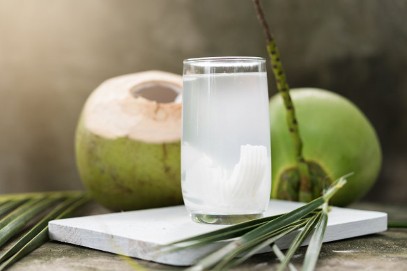Coconut water is sourced from young, green coconuts.