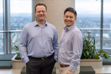 Rudi Reynierse (left), Endeavour Energy’s head of technology, and Edmund Li, Endeavour’s head of system operations.