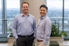 Rudi Reynierse (left), Endeavour Energy’s head of technology, and Edmund Li, Endeavour’s head of system operations.