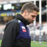 Season over: Luckless Fremantle forward Jesse Hogan.