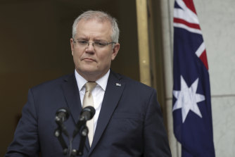 Prime Minister Scott Morrison announced a multibillion-dollar stimulus package in Canberra on Thursday.