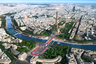 The Pont dâ€™lena Olympics site in the heart of Paris.