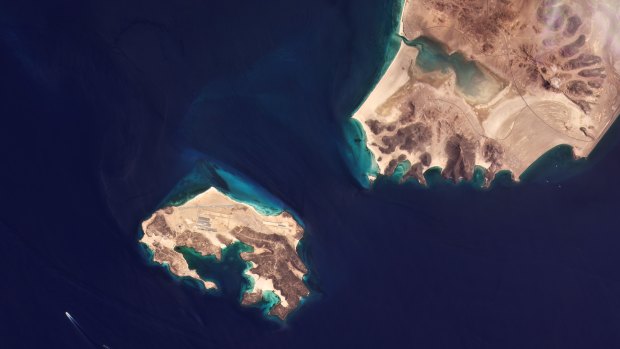 Yemen’s Mayun Island in the Bab el-Mandeb Strait.