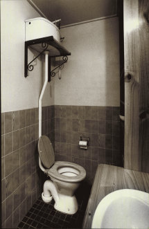 Does the job, presses no buttons: an old-fashioned, pull-chain cistern. 