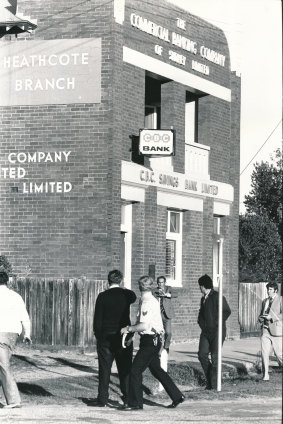 Heathcote CBC bank, where Senior Constable Ray Koch was shot in April 1979.