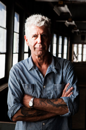 Anthony Bourdain on Pier 57 in New York, where he once hoped to open Bourdain Market.