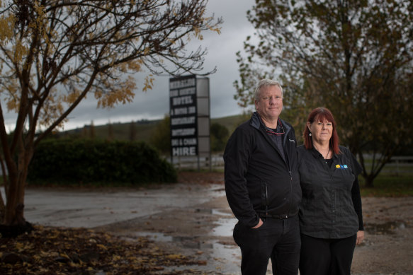 Mike and Mandy Aistrope, the husband-and-wife owners of Merrijig Motor Inn at the foot of Mt Buller.