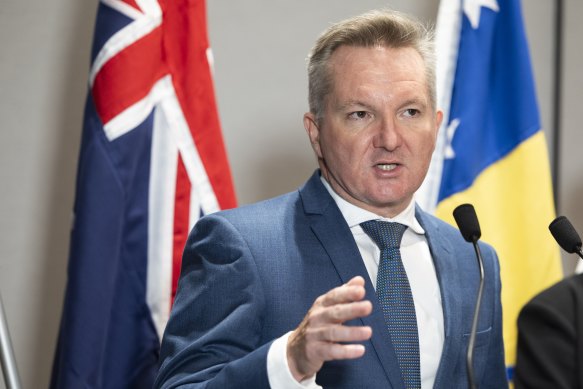 Minister for Climate Change and Energy Chris Bowen.