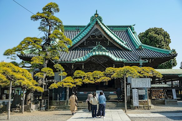 Shibamata grew as a temple town on the Edogawa River, drawing pilgrims long before it attracted movie fans,