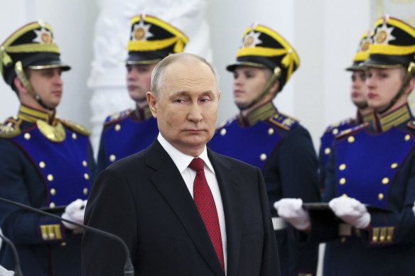 Russian President Vladimir Putin at the Kremlin on Monday.