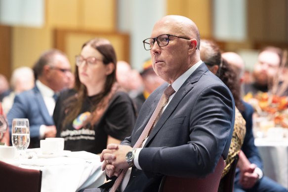 Opposition Leader Peter Dutton during the National Apology to the Stolen Generations anniversary event.