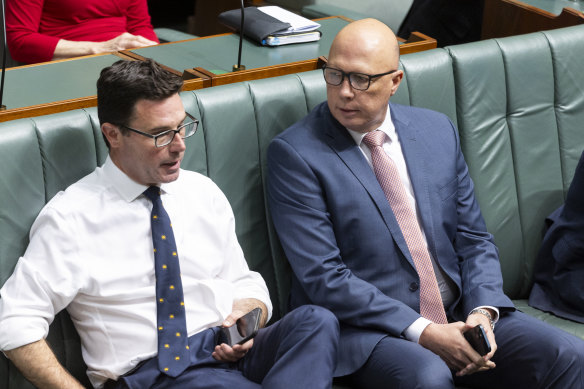 Nationals leader David Littleproud and Liberal leader Peter Dutton are working on the Coalition’s energy policy.