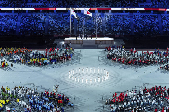 Sunday’s closing ceremony in Tokyo.