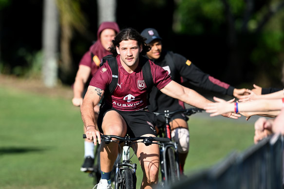 Pedal to the metal: Pat Carrigan and the rest of Queensland’s forwards will have to muscle up.