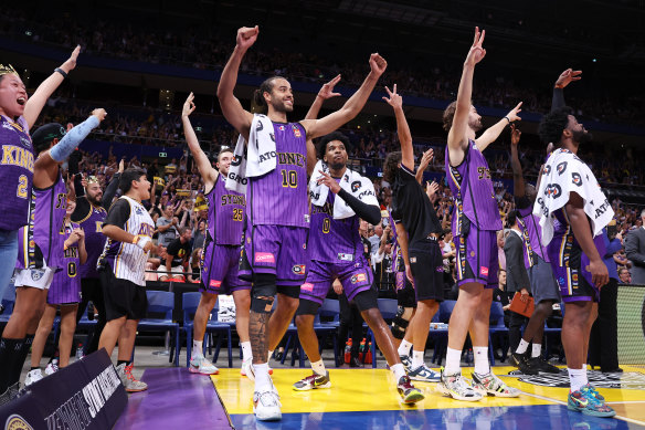 Cooks and the Kings celebrate their game-three win last week.