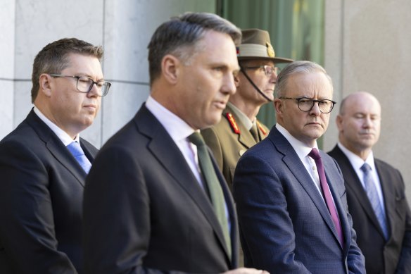 Defence Minister Richard Marles and Prime Minister Anthony Albanese announced six priorities for the future defence force.