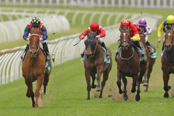 Nature Strip laid down an Everest marker with an easy win in the Concorde Stakes on Saturday.