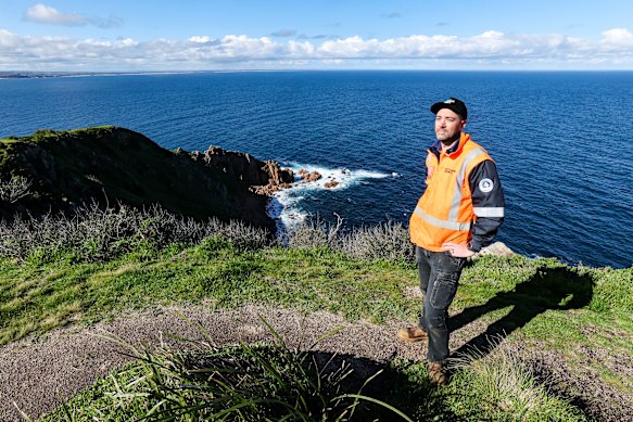 Phillip Island Nature Parks reserves manager Ben Thomas at Cape Woolamai. 