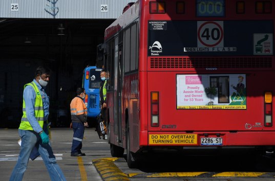 Close to 180 Sydney bus drivers say they will not return to work until the state government implements rapid antigen testing.