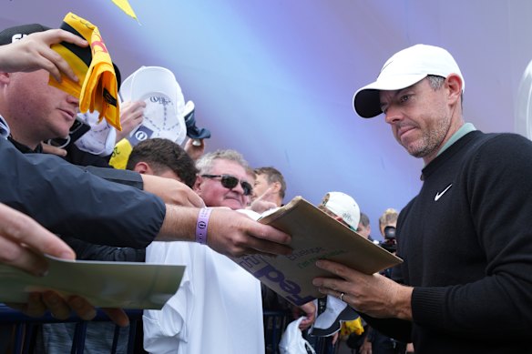 Rory McIlroy is in demand at the British Open. 