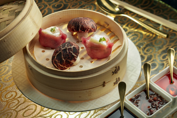 A dish at Liang, the upscale Cantonese restaurant at the Mandarin Oriental Doha, Qatar, hotel.