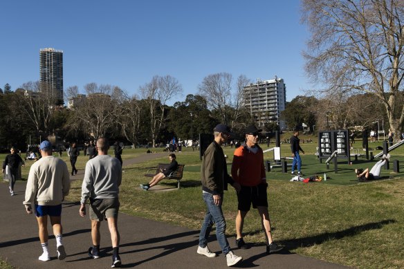 Rushcutters Bay under lockdown today. 