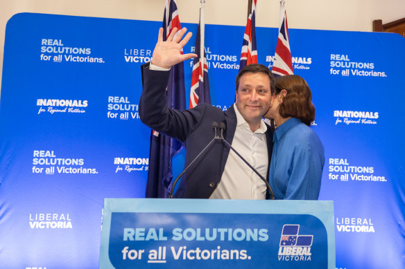 Mathew Guy conceding defeat on Saturday night.  