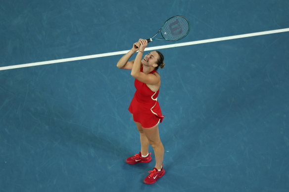 Victory again: Sabalenka is the Australian Open champion.