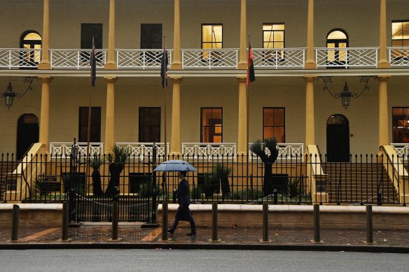It was once a hospital for the poor, now the NSW Parliament on Macquarie Street has had $22 million in repairs. 