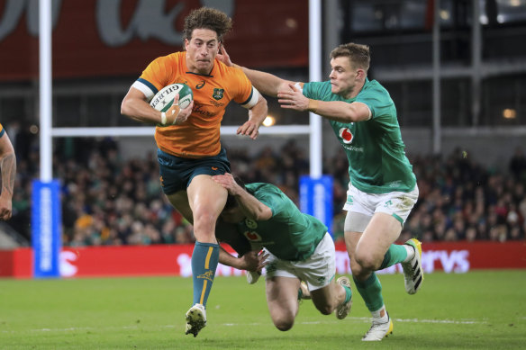 ‘Marky-Mark’: Nawaqanitawase on the burst for the Wallabies.