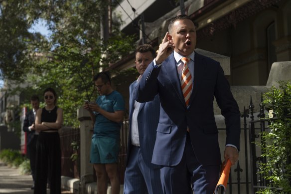 A first home buyer from Waterloo placed the winning bid of $2.33 million for a Zetland terrace, $20,000 less than its reserve.