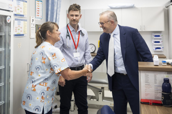 Albanese, touring Australia last week, said “building Australia’s future” meant building Medicare, aged care and childcare.