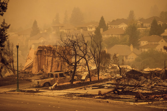 Numerous homes were levelled by the Glass Fire in Santa Rosa.