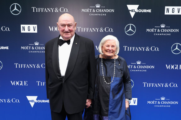 Lindsay Fox and Paula Fox attend the 2023 NGV Gala.