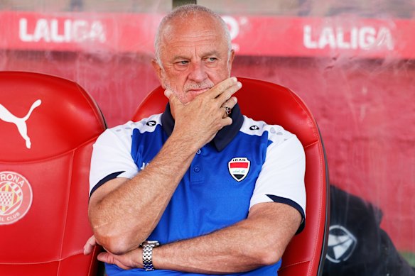 Graham Arnold on duty for Iraq.