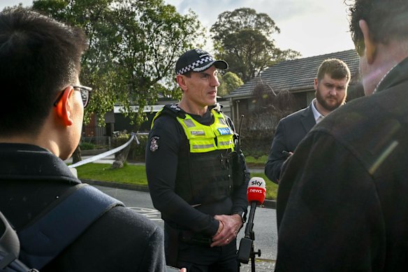 Superintendent Justin Goldsmith addressed the media in Wantirna South on Thursday afternoon.