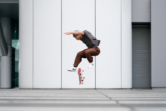 Issei Morinaka, a professional skateboarder in Tokyo. 
