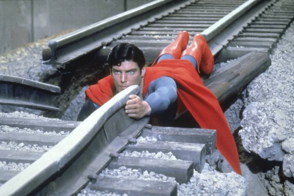 Christopher Reeve as Superman in the 1978 film.