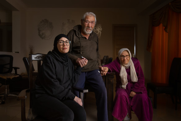“I don’t think the world is really seeing what is happening.” Hadeel Al-Madhoun with her father Mousa Al-Madhoun and mother Hafsa Oda.  
